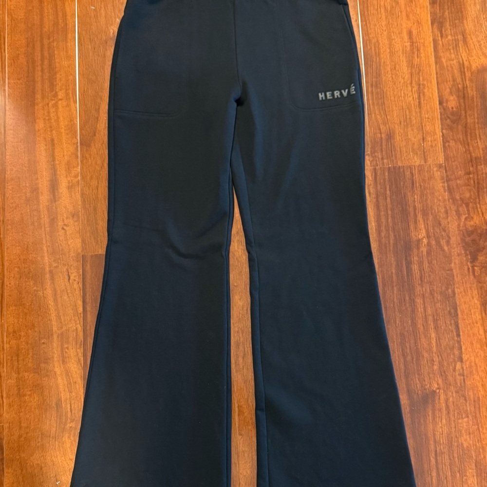 Herve Leger Black Wide Leg Pants Medium